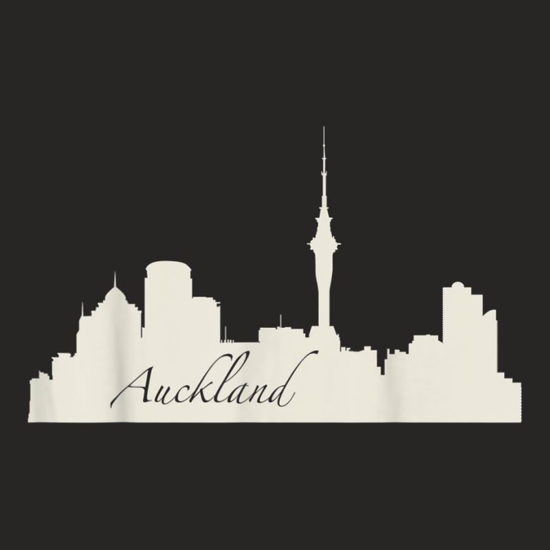 Auckland, New Zealand City Skyline Souvenir Style T Shirt Ladies Fitted T-Shirt by cm-arts | Artistshot