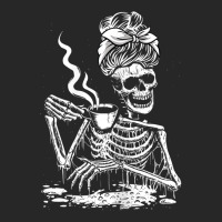 Womens Coffee Drinking Skeleton Lazy Diy Halloween Costume Women Men's T-shirt Pajama Set | Artistshot