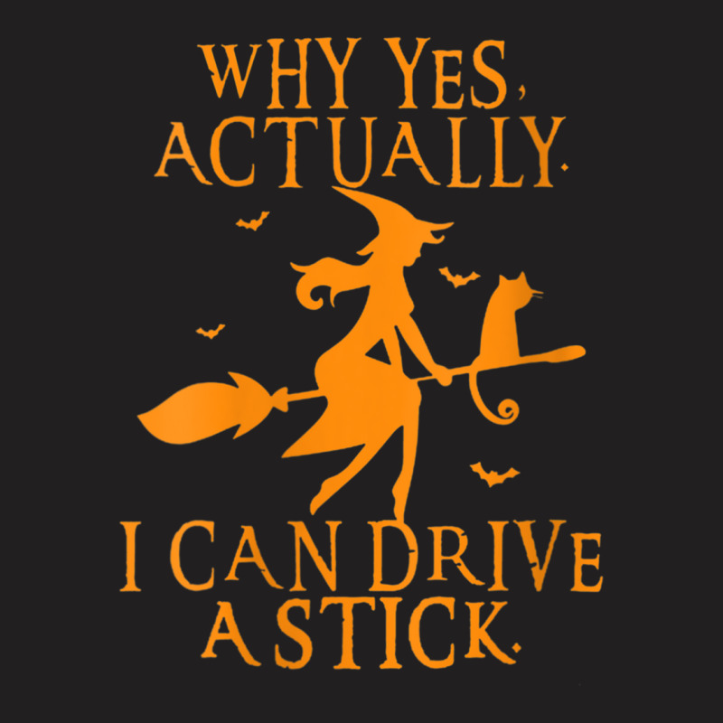 Womens Why Yes Actually I Can Drive A Stick Halloween V Neck T-shirt | Artistshot