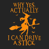 Womens Why Yes Actually I Can Drive A Stick Halloween V Neck 3/4 Sleeve Shirt | Artistshot