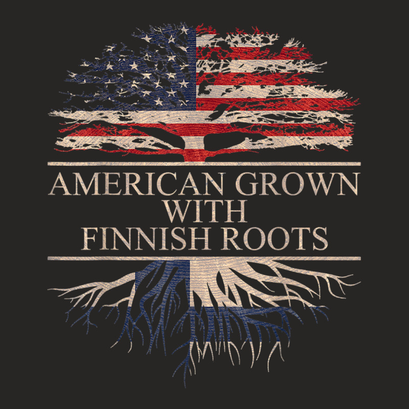 American Grown With Finnish Roots T Shirt Vintage Ladies Fitted T-Shirt by cm-arts | Artistshot