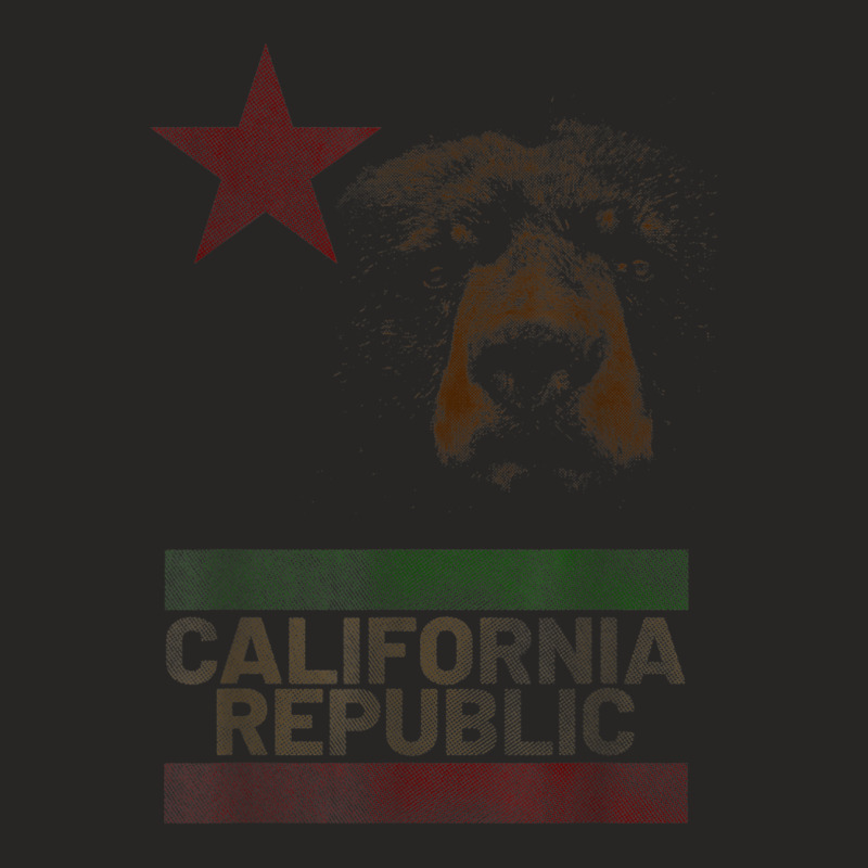 California Republic Bear Monarch Flag Proud Patriotic Ladies Fitted T-Shirt by Fashlaza | Artistshot