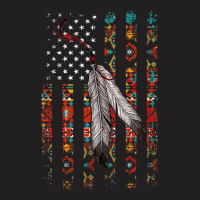 Native American Pride Flag Feather T-shirt | Artistshot