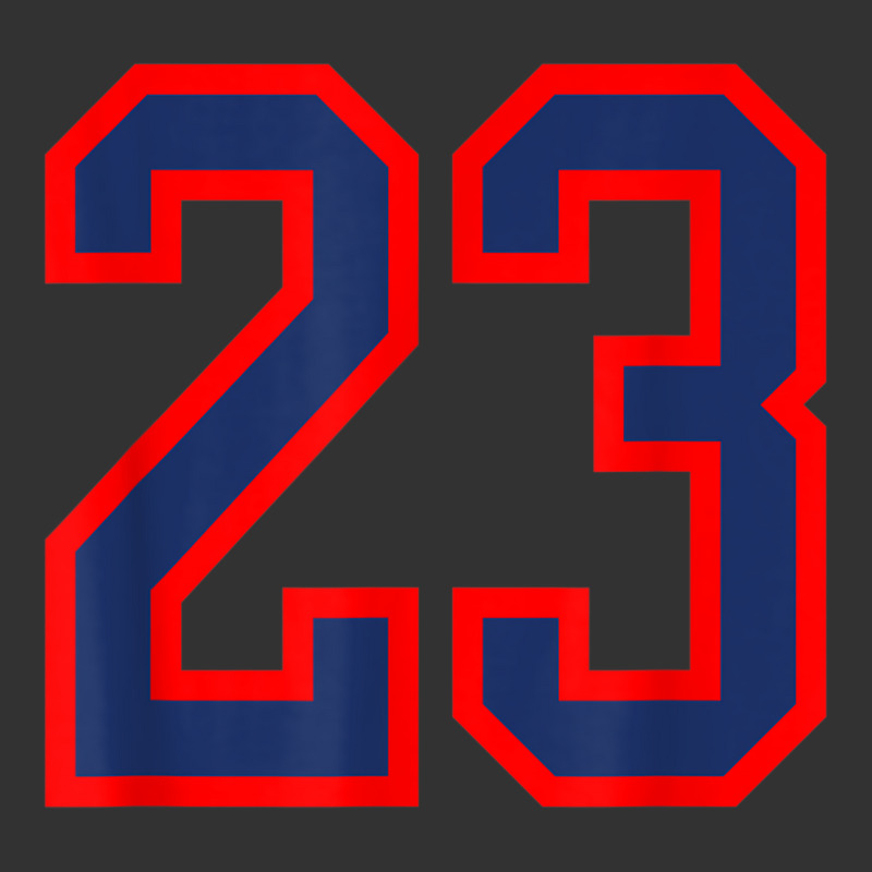 Jersey Number #23 Red Blue Sports Birthday Lucky Number 23 Baby Bodysuit by Outpost | Artistshot