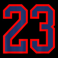 Jersey Number #23 Red Blue Sports Birthday Lucky Number 23 Long Sleeve Baby Bodysuit | Artistshot