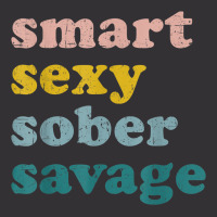 Retro Vintage Smart Sexy Sober Savage Recovery Vintage Hoodie | Artistshot