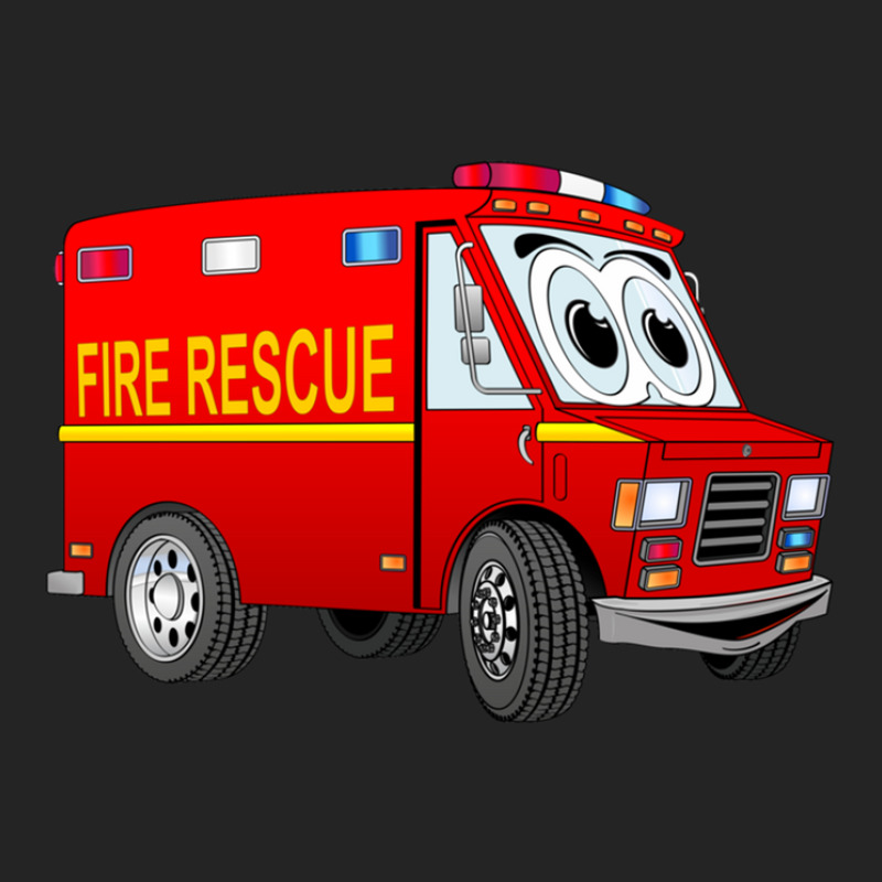 Fire Rescue Mini Van Cartoon 3/4 Sleeve Shirt by KennethSteele | Artistshot