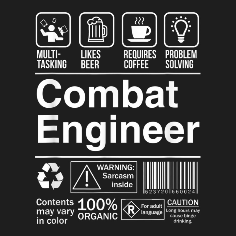 Combat Engineer Product Label T Shirt Classic T-shirt by cm-arts | Artistshot