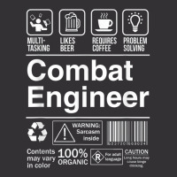 Combat Engineer Product Label T Shirt Vintage Hoodie And Short Set | Artistshot