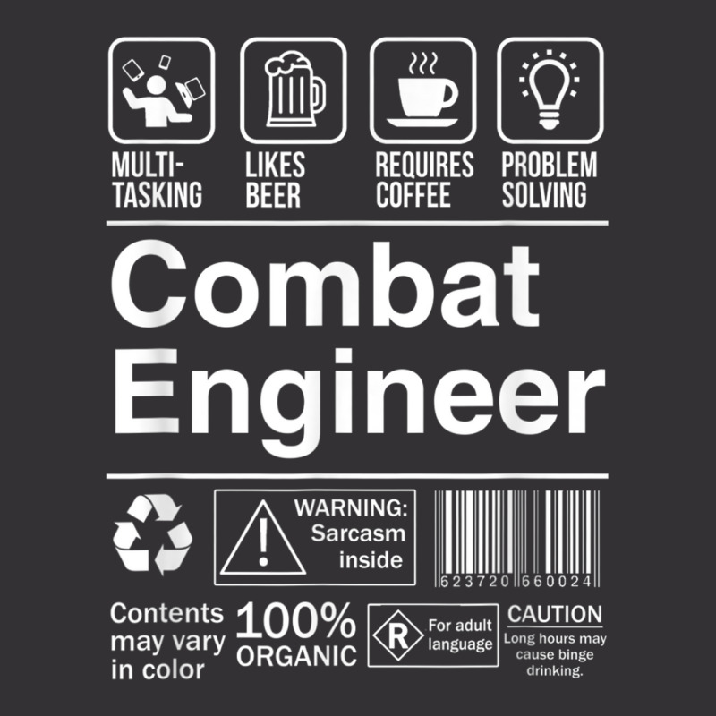 Combat Engineer Product Label T Shirt Vintage Hoodie And Short Set by cm-arts | Artistshot