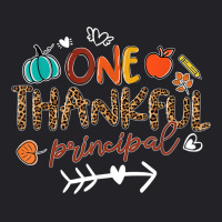 One Thankful Principal Leopard Fall Thanksgiving Gifts Youth Tee | Artistshot