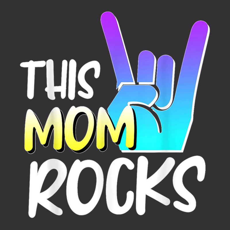 This Mom Rocks Mom Mother Day Rock Music Show Of Hands Vintage Hoodie by MICHAELFRANCISSMITH | Artistshot