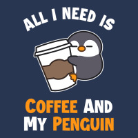 Coffee And My Penguin Sea Bird King Emperor Penguin Ladies Denim Jacket | Artistshot