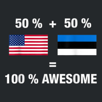 Half Estonian Half American 100 Awesome Estonia Flag Shirt Crewneck Sweatshirt | Artistshot