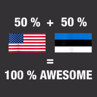 Half Estonian Half American 100 Awesome Estonia Flag Shirt Vintage Short | Artistshot