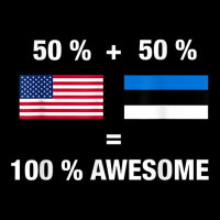 Half Estonian Half American 100 Awesome Estonia Flag Shirt Lightweight Hoodie | Artistshot