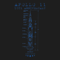 Apollo 11 50th Anniversary Moon Landing T Shirt Saturn V Classic T-shirt | Artistshot