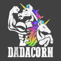 Manly Unicorn Muscle Dad And Daughter Dadacorn Fathers Day Tank Top Vintage T-shirt | Artistshot