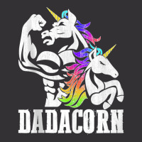 Manly Unicorn Muscle Dad And Daughter Dadacorn Fathers Day Tank Top Vintage Hoodie And Short Set | Artistshot