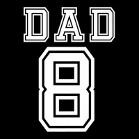 Dad 8 Eight Soccer Hockey Football Softball Team Sport Shirt Maternity Scoop Neck T-shirt | Artistshot