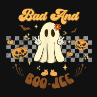 Retro Halloween Ghost Bad And Boo Jee Pumpkin Landscape Canvas Print | Artistshot