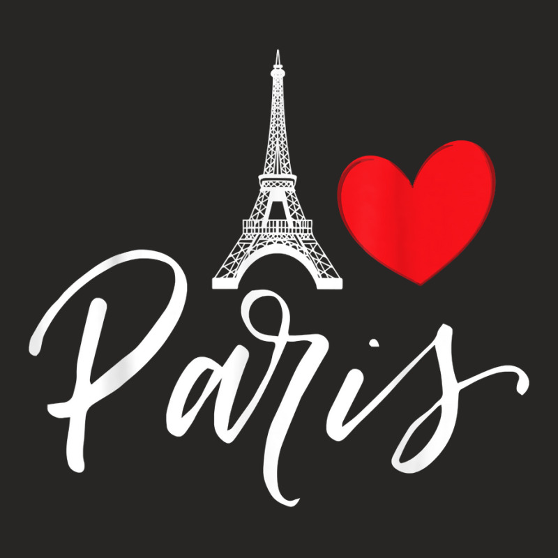 Eiffel Tower A Heart From Paris With Love To France T Shirt Ladies Fitted T-Shirt by cm-arts | Artistshot