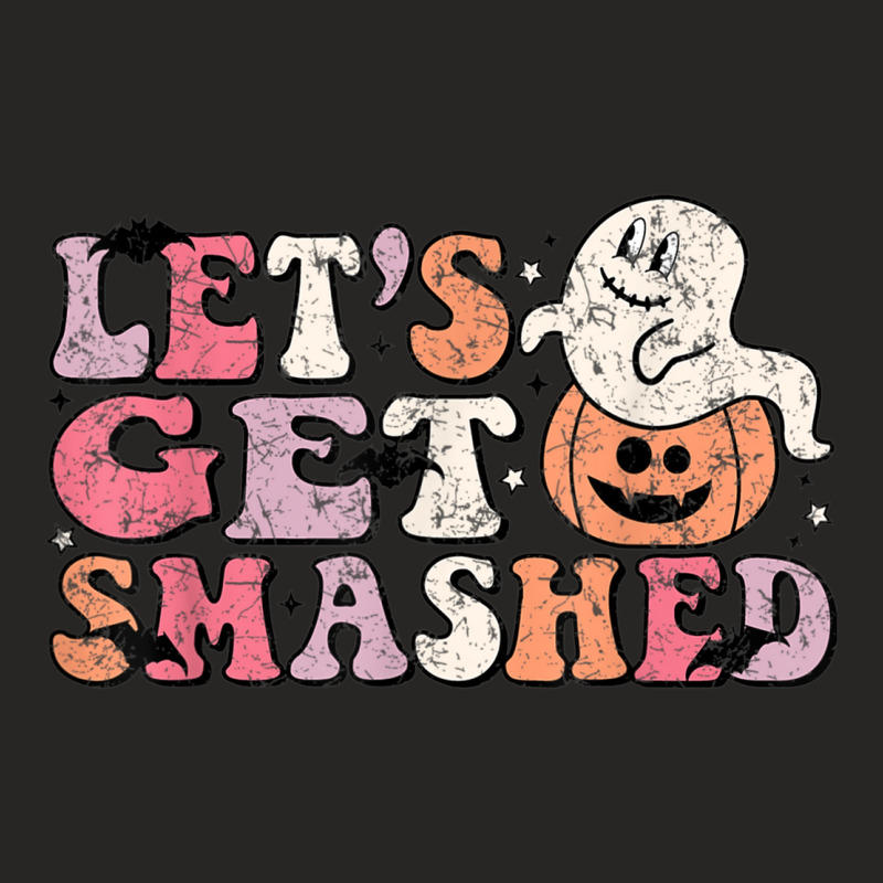 Let’s Get Smashed Halloween Ghost And Pumpkin Ladies Fitted T-Shirt by Sombre | Artistshot