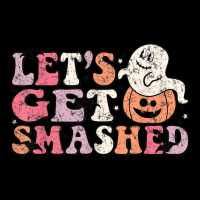 Let’s Get Smashed Halloween Ghost And Pumpkin Maternity Scoop Neck T-shirt | Artistshot