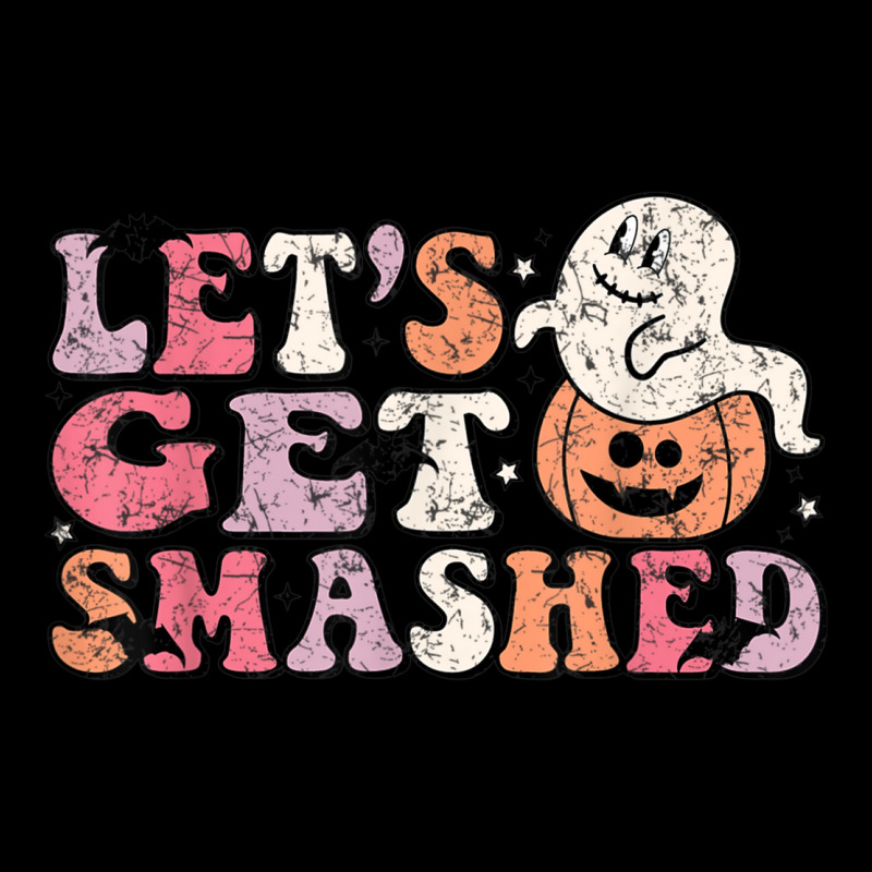 Let’s Get Smashed Halloween Ghost And Pumpkin Cropped Hoodie by Sombre | Artistshot