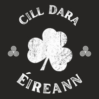 Cill Dara Kildare Gaelic Football Hurling Shamrock Vintage T Shirt Ladies Fitted T-shirt | Artistshot