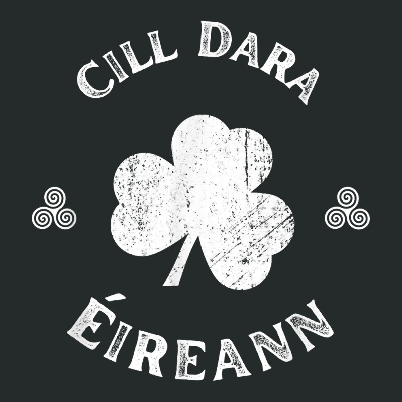 Cill Dara Kildare Gaelic Football Hurling Shamrock Vintage T Shirt Women's Triblend Scoop T-shirt by cm-arts | Artistshot