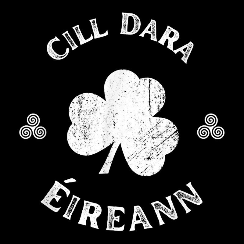 Cill Dara Kildare Gaelic Football Hurling Shamrock Vintage T Shirt Cropped Hoodie by cm-arts | Artistshot