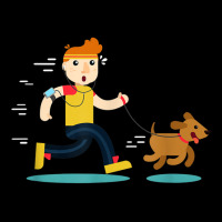 Cartoon Running With Dog T Shirt Maternity Scoop Neck T-shirt | Artistshot