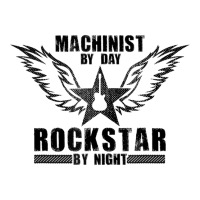 Machinist By Day  Rock Star By Night T Shirt (black) Zipper Hoodie | Artistshot