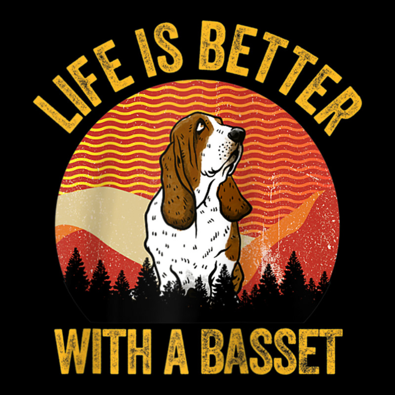 Life Is Better With A Basset Retro Wavy Lines Raglan Baseball Tee Pocket T-shirt | Artistshot