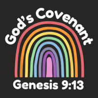 God’s Covenant Rainbow  Genesis 913 Christian T Shirt Ladies Fitted T-shirt | Artistshot