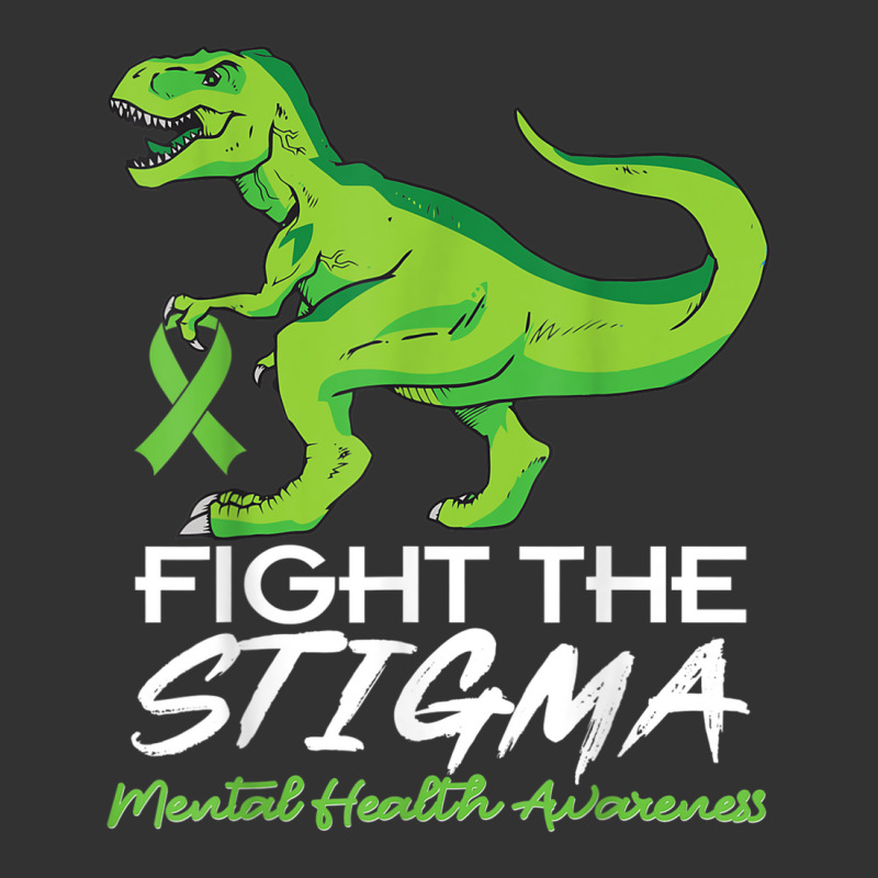 Fight Stigma Mental Health Awareness Lime Green Dinosaur T Shirt Baby Bodysuit by cm-arts | Artistshot