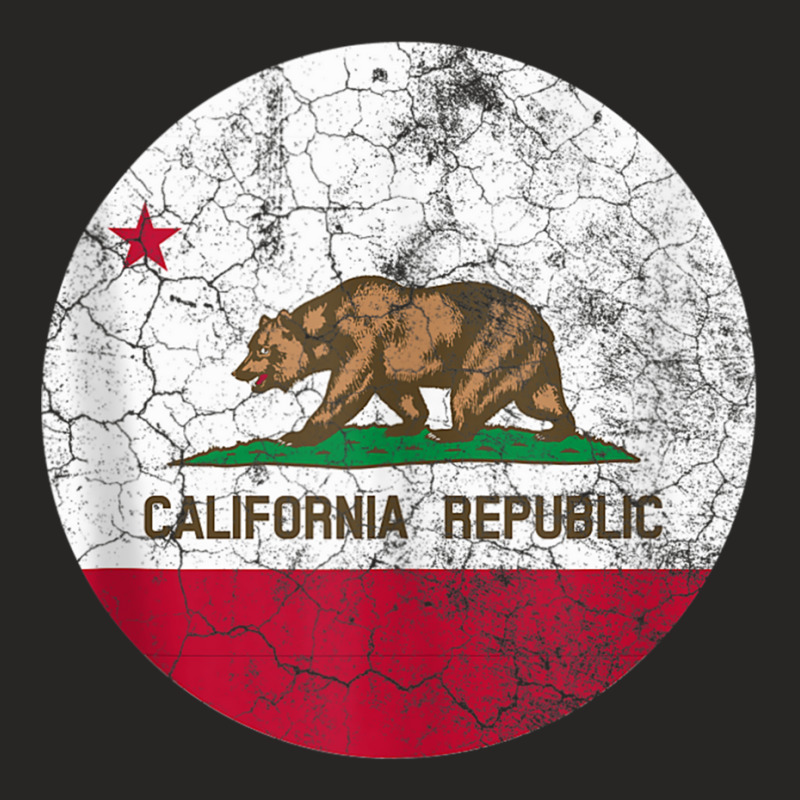 California Flag Republic Retro Distressed Gift Womens Mens Tank Top Ladies Fitted T-Shirt by cm-arts | Artistshot