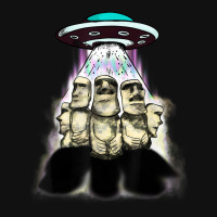 Alien Invasion Easter Island Moai Famous Statues Baby Beanies | Artistshot