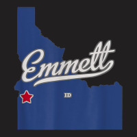 Emmett Idaho Id Map T-shirt | Artistshot