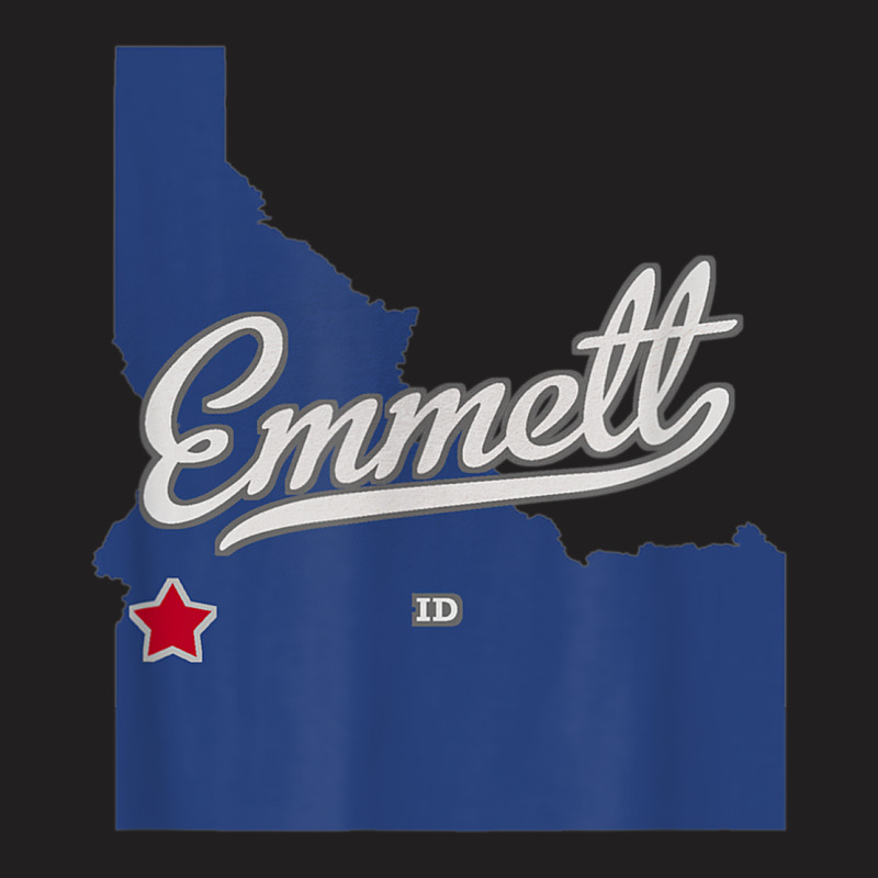 Emmett Idaho Id Map T-shirt | Artistshot