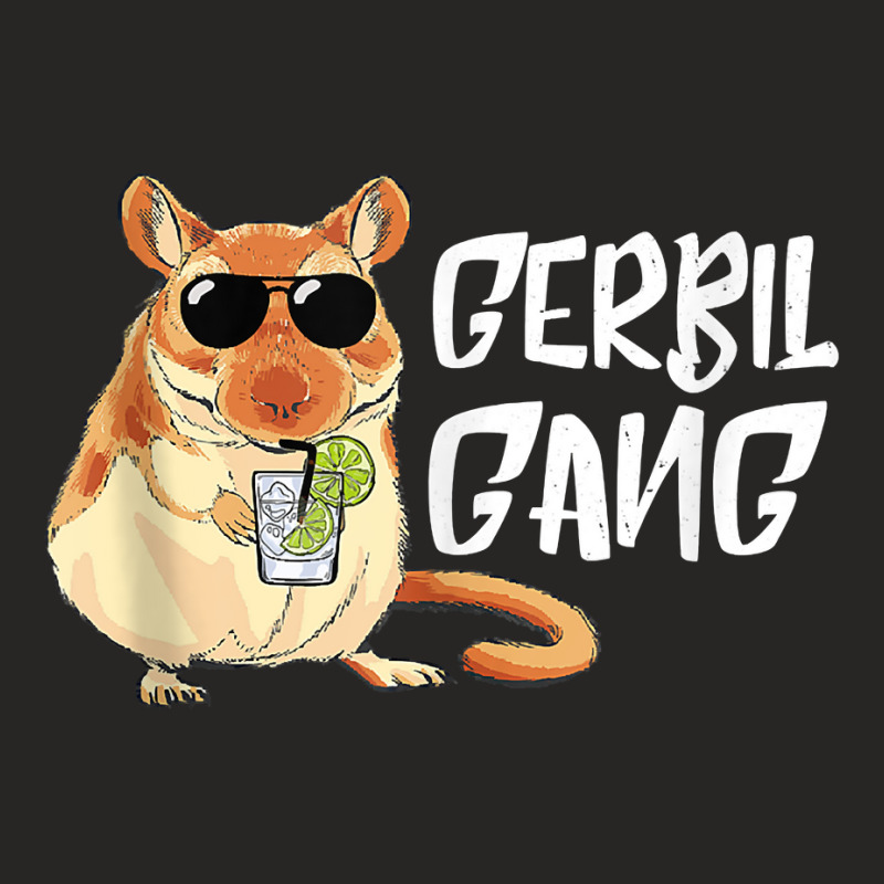 Gerbil Gang Lemonade Drinking Aviator Sunglass Cool Gerbil Tank Top Ladies Fitted T-Shirt by cm-arts | Artistshot