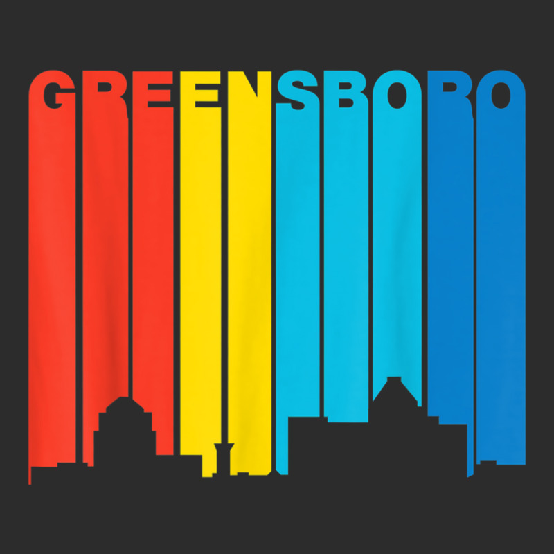 Retro 1970's Style Greensboro North Carolina Skyline T Shirt Exclusive T-shirt | Artistshot