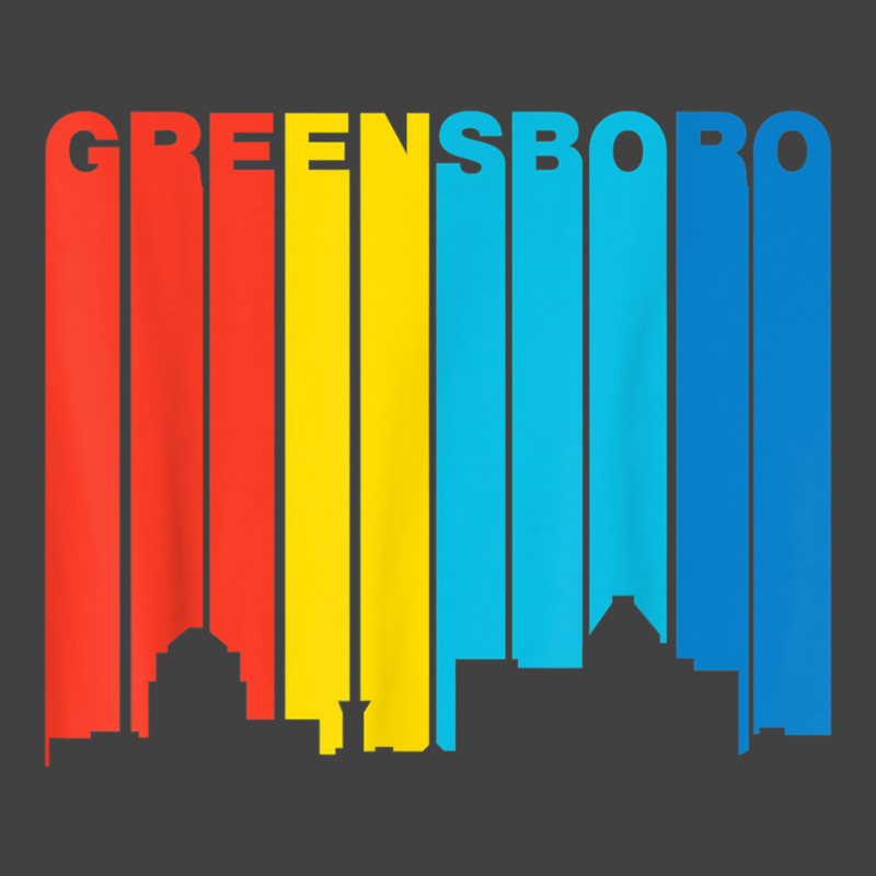 Retro 1970's Style Greensboro North Carolina Skyline T Shirt Vintage T-shirt | Artistshot