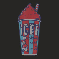 Icee Bear Classic Coldest Drink In Town V-2 Ladies Fitted T-shirt | Artistshot