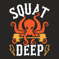 Squat Deep Kraken Ladies Fitted T-shirt | Artistshot