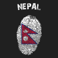 Nepal Fingerprint Flag Country Pride Heritage Shirt Drawstring Bags | Artistshot