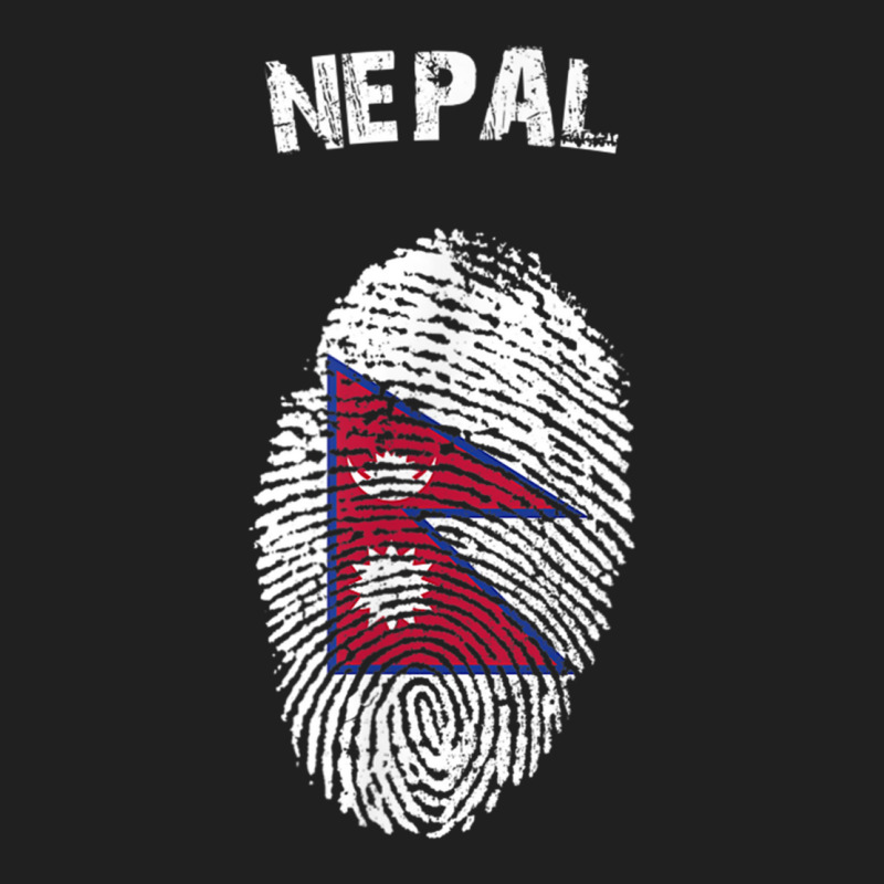 Nepal Fingerprint Flag Country Pride Heritage Shirt Drawstring Bags by cm-arts | Artistshot