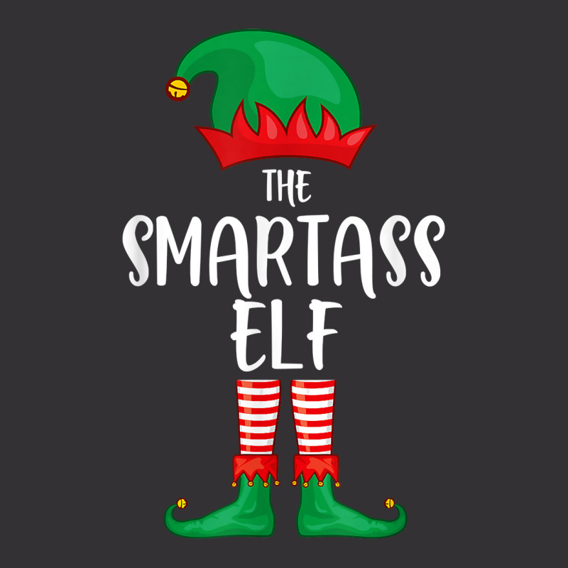 Smartass Elf Christmas Party Matching Family Group Pajama Vintage Hoodie | Artistshot