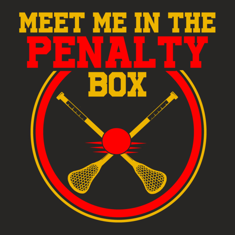 Meet Me In The Penalty Box Lacrosse Funny Present Gift Long Sleeve T S Ladies Fitted T-Shirt by cm-arts | Artistshot